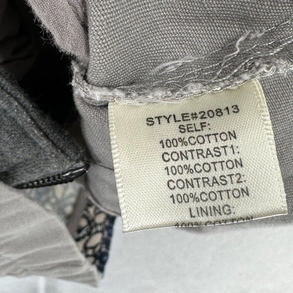 Skies Are Blue Jacket XS Embroidered Utility Gray Floral Barn Chore Coat - Picture 9 of 16